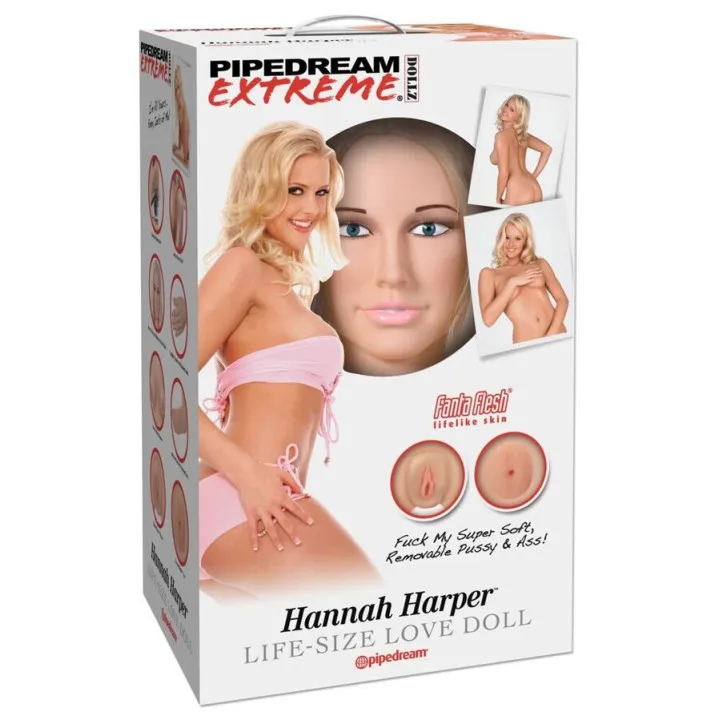 MUÑECA HINCHABLE TAMAÑO REAL CON CARA 3D, VAGINA Y ANO REALISTA + BOMBA