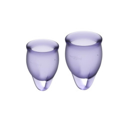 Copas Menstruales Feel Confident Lilla Pack de 2 de Satisfyer | VibraZon