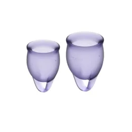 Copas Menstruales Feel Confident Lilla Pack de 2 de Satisfyer