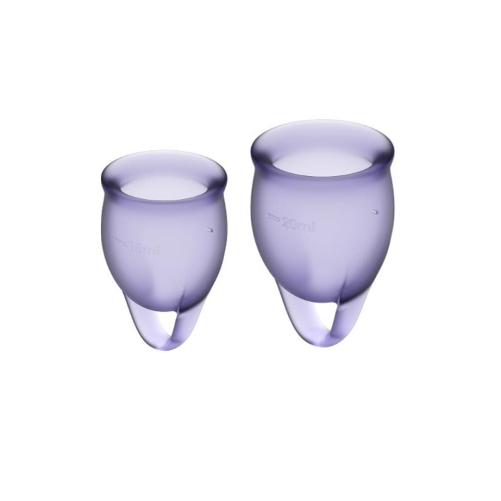 Copas Menstruales Feel Confident Lilla Pack de 2 de Satisfyer | VibraZon
