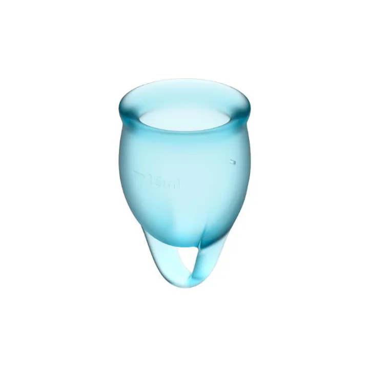 Copas Menstruales Feel Confident Light Blue Pack de 2 de Satisfyer