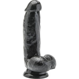 GET REAL - DILDO 12 CM CON TESTÍCULOS NEGRO | VibraZon