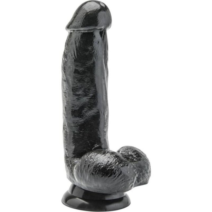 GET REAL - DILDO 12 CM CON TESTÍCULOS NEGRO | VibraZon