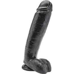 GET REAL - DILDO 25,5 CM CON TESTÍCULOS NEGRO | VibraZon