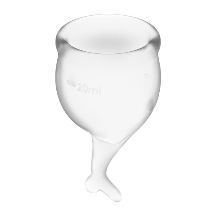 Copas Menstruales Feel Secure Transparent Pack de 2 de Satisfyer | VibraZon