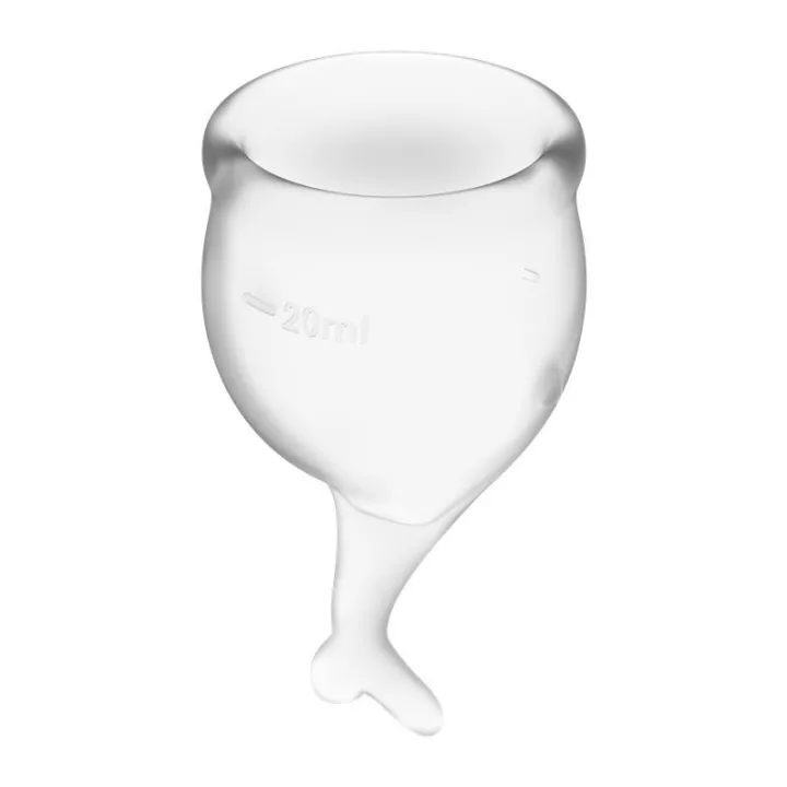 Copas Menstruales Feel Secure Transparent Pack de 2 de Satisfyer