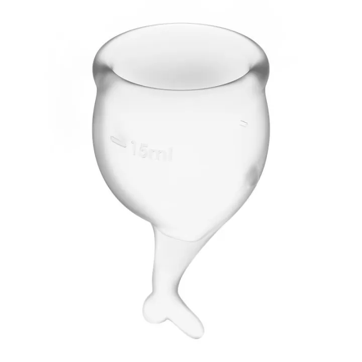 Copas Menstruales Feel Secure Transparent Pack de 2 de Satisfyer