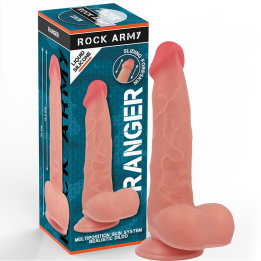 ROCKARMY - RANGER DILDO REALISTA DOBLE DENSIDAD LIQUIDA SILICONA 22 CM -O- 3.6 CM | VibraZon