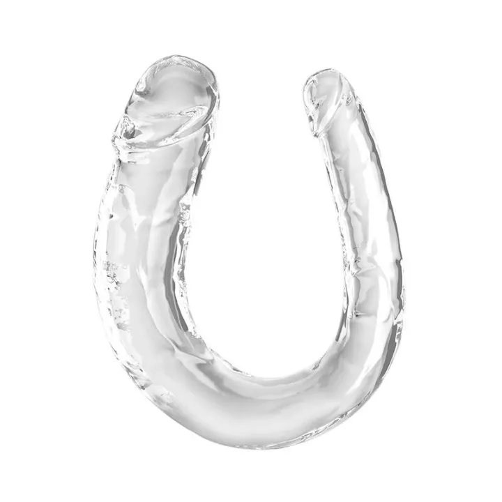 KING PENE - DOUBLE TROUBLE DILDO DOBLE 33 CM TRANSPARENTE
