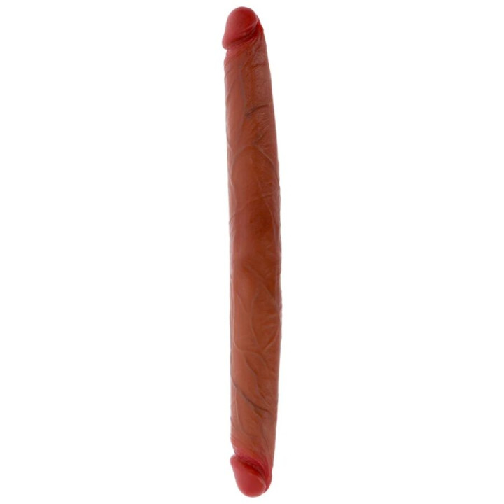 GET REAL - DILDO DOBLE DONG DE SILICONA CARAMELO 40 CM | VibraZon