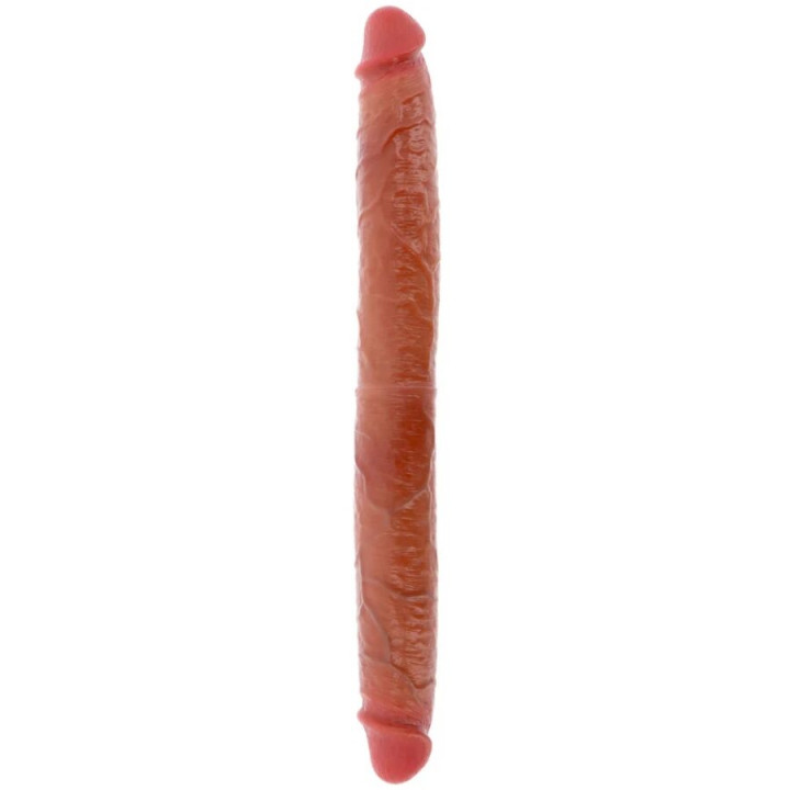GET REAL - DILDO DOBLE DONG DE SILICONA CARAMELO 46 CM | VibraZon