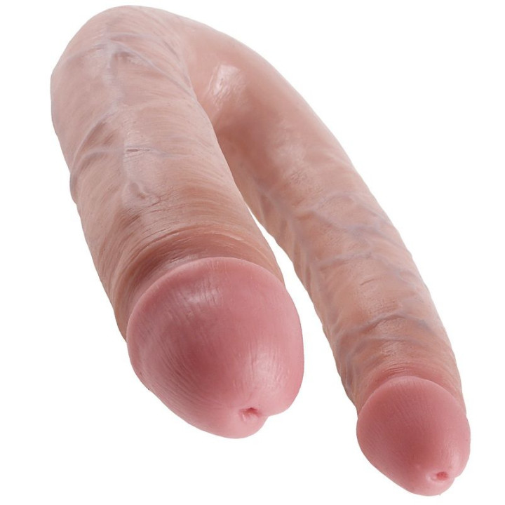 KING PENE - DILDO DOBLE PENETRACIÓN 17.8 CM NATURAL | VibraZon