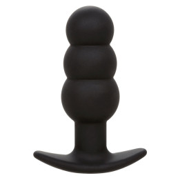 CALEXOTICS - ROCK BOTTOM PLUG ANAL CON CUENTAS 10 VIBRACIONES SILICONA NEGRO | VibraZon