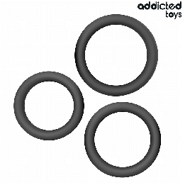 ADDICTED JUGUETES - SET DE ANILLOS SILICONA PLANOS | VibraZon
