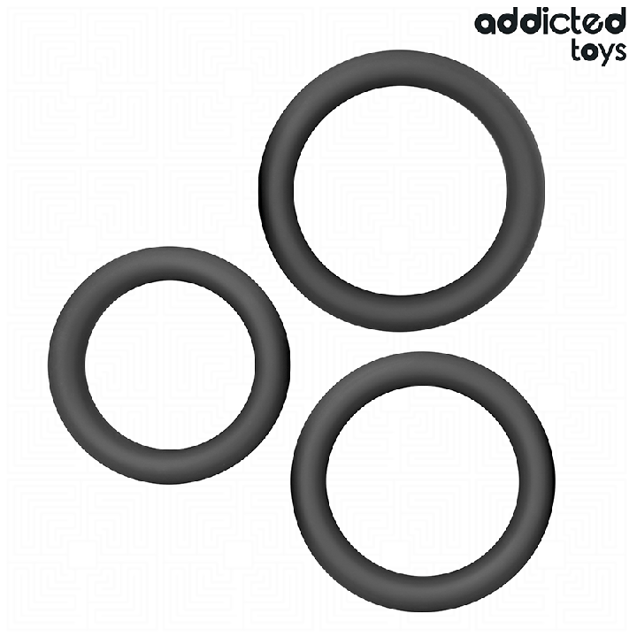 ADDICTED JUGUETES - SET DE ANILLOS SILICONA PLANOS | VibraZon