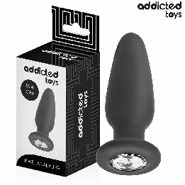 ADDICTED JUGUETES - PLUG ANAL CON JOYA SILICONA TALLA M 10,4 CM | VibraZon