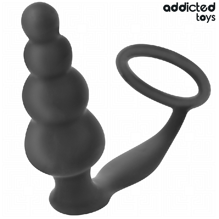 ADDICTED JUGUETES - PLUG ANAL CON ANILLO SILICONA MODELO 5 | VibraZon