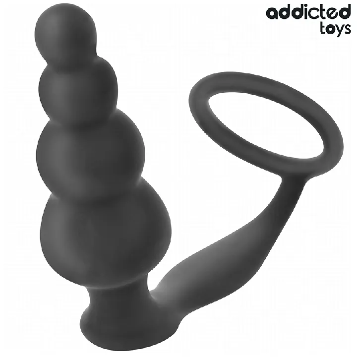 ADDICTED JUGUETES - PLUG ANAL CON ANILLO SILICONA MODELO 5