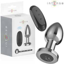 INTENSE - PLUG ANAL 10 VIBRACIONES METAL CON CONTROL REMOTO L | VibraZon