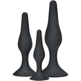 TOYJOY - ANAL PLAY CURVY COMPANIONS PLUG ANAL 3 PIEZAS NEGRO | VibraZon