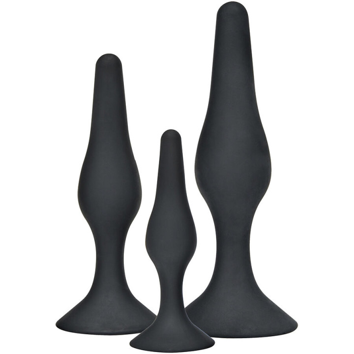 TOYJOY - ANAL PLAY CURVY COMPANIONS PLUG ANAL 3 PIEZAS NEGRO | VibraZon
