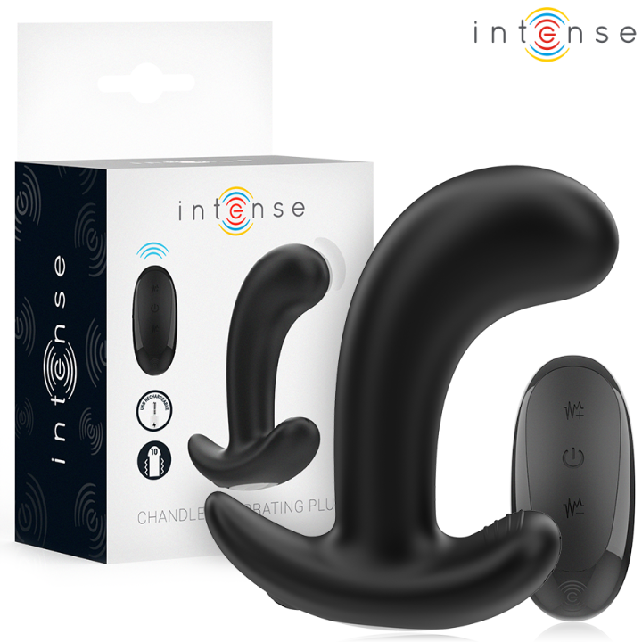 INTENSE - CHANDLER PLUG ANAL 10 VIBRACIONES NEGRO CONTROL REMOTO | VibraZon