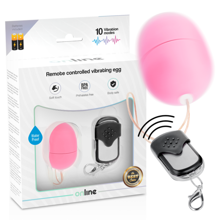 ONLINE - HUEVO VIBRADOR CONTROL REMOTO S ROSA | VibraZon