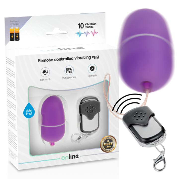 ONLINE - HUEVO VIBRADOR CONTROL REMOTO M LILA | VibraZon