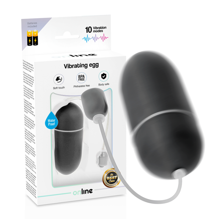 ONLINE - HUEVO VIBRADOR WATERPROOF NEGRO | VibraZon