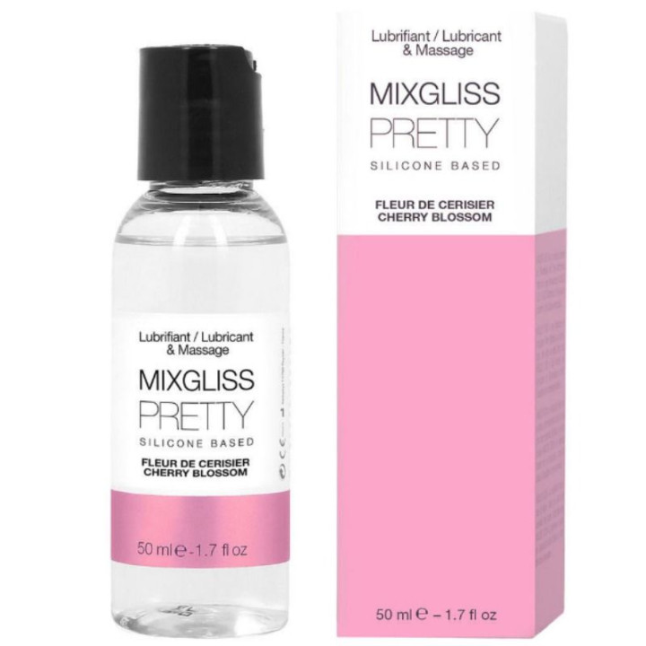 MIXGLISS - PRETTY LUBRICANTE SILICONA FLOR DE CEREZA 50 ML | VibraZon