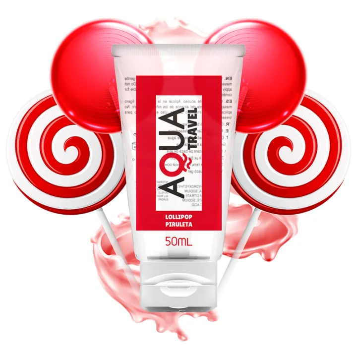 AGUA TRAVEL - LUBRICANTE BASE AGUA SABOR PIRULETA - 50 ML