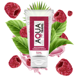 AGUA TRAVEL - LUBRICANTE BASE AGUA SABOR FRAMBUESA SALVAJE - 50 ML | VibraZon