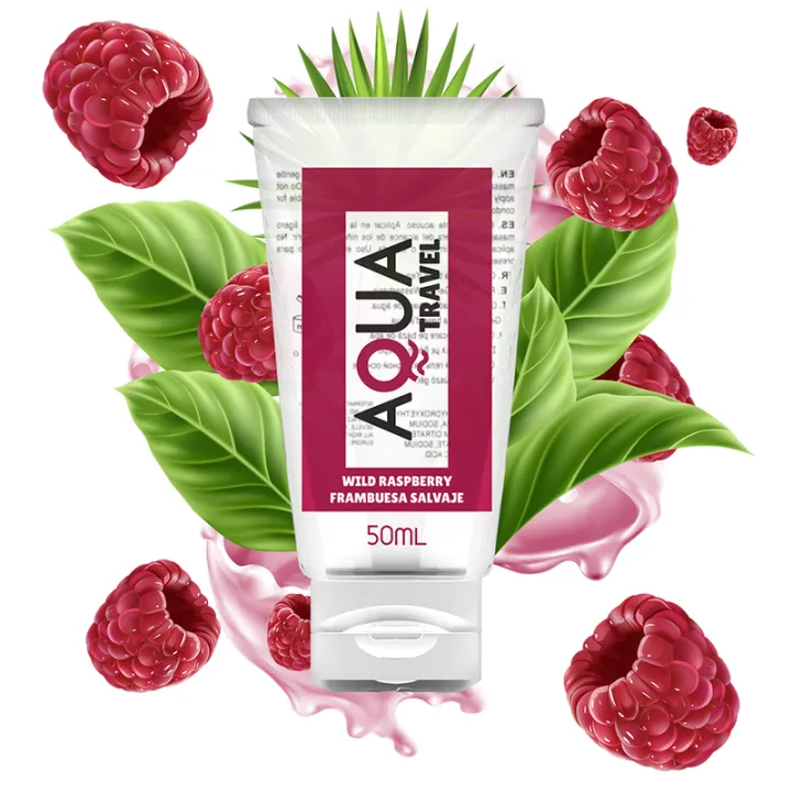 AGUA TRAVEL - LUBRICANTE BASE AGUA SABOR FRAMBUESA SALVAJE - 50 ML