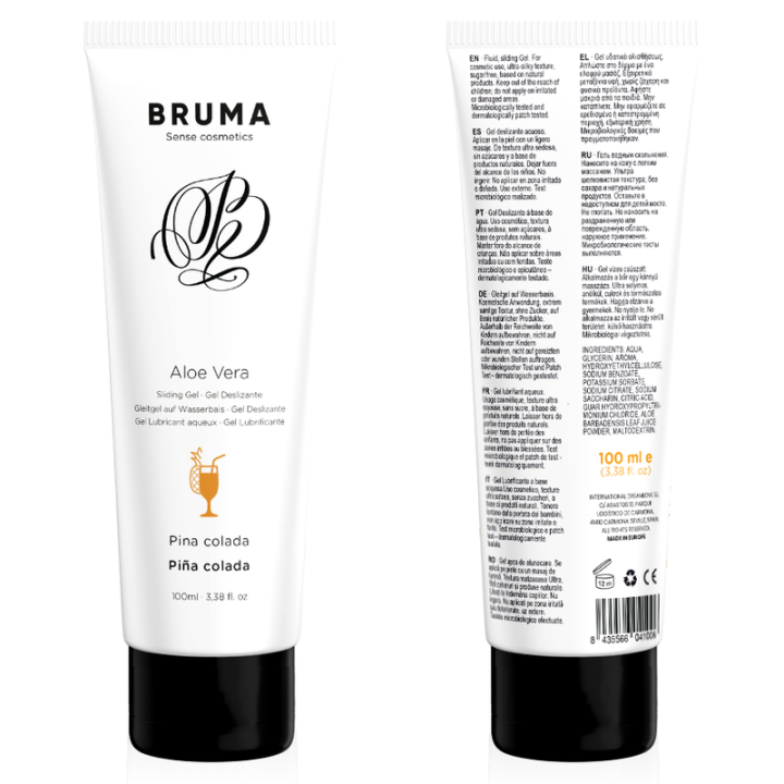BRUMA - GEL DESLIZANTE CON ALOE VERA SABOR A PIÑA COLADA 100 ML | VibraZon
