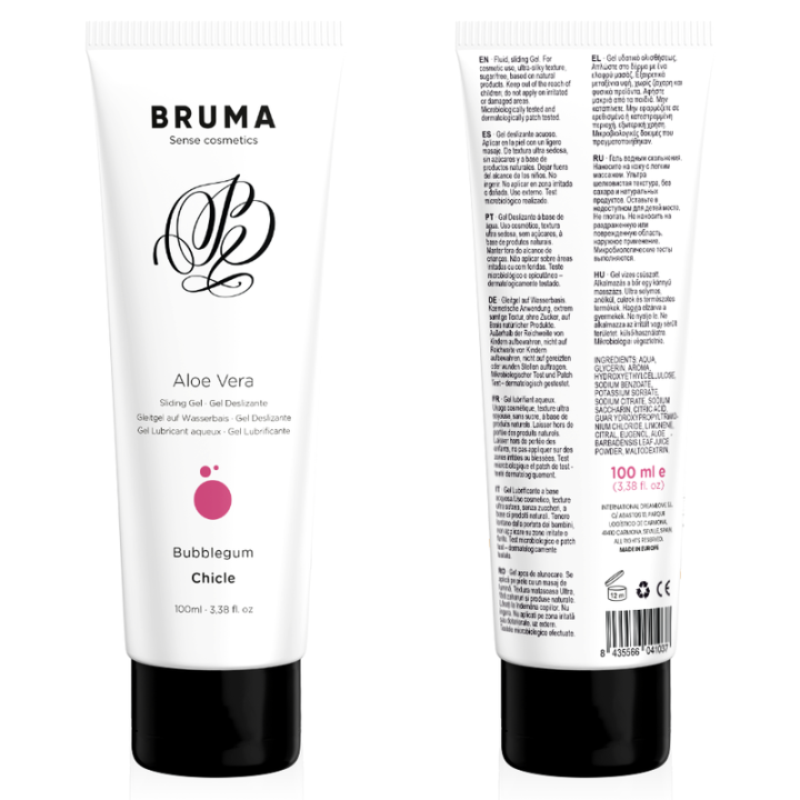 BRUMA - GEL DESLIZANTE CON ALOE VERA SABOR A CHICLE 100 ML | VibraZon