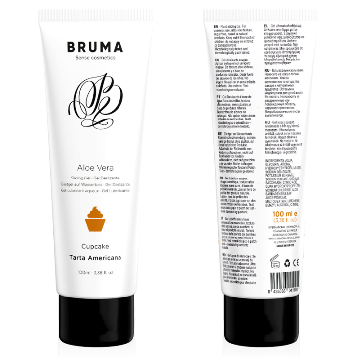 BRUMA - GEL DESLIZANTE CON ALOE VERA SABOR A TARTA AMERICANA 100 ML | VibraZon