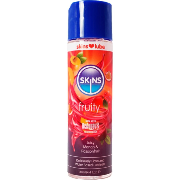SKINS - FRUITY LUBRICANTE BASE DE AGUA MANGO & FRUTA PASIÓN 130 ML | VibraZon