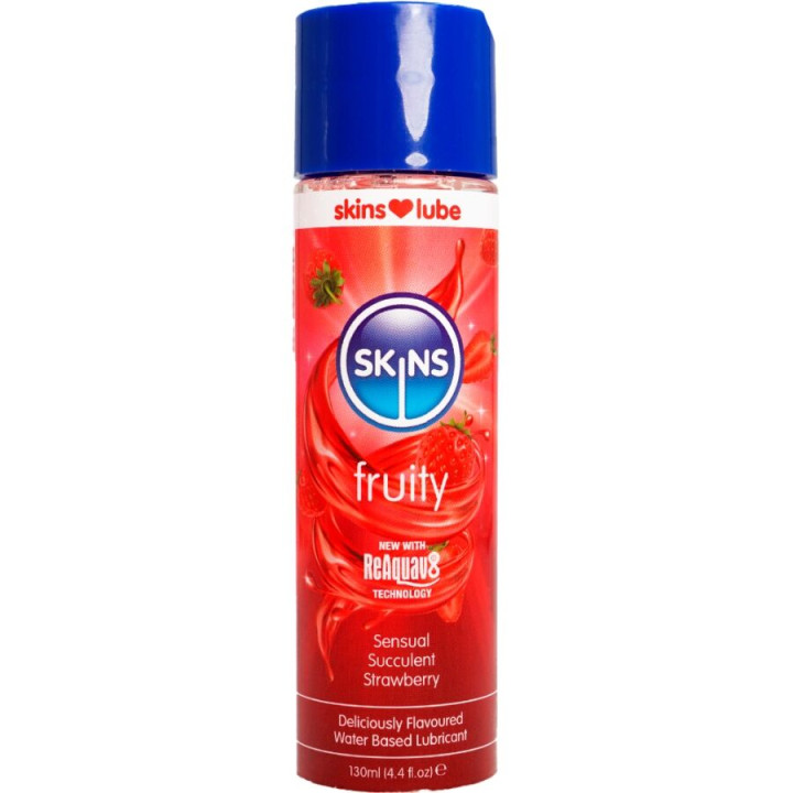 SKINS - FRUITY LUBRICANTE BASE DE AGUA FRESA 130 ML | VibraZon