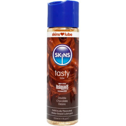 SKINS - TASTY LUBRICANTE BASE DE AGUA DOBLE CHOCOLATE 130 ML | VibraZon