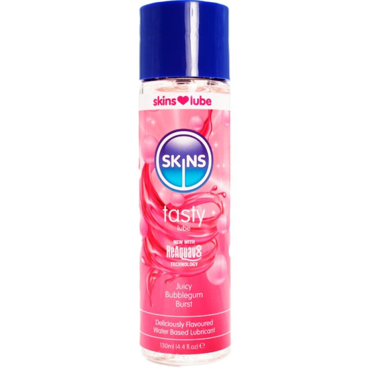 SKINS - TASTY LUBRICANTE BASE DE AGUA CHICLE 130 ML | VibraZon