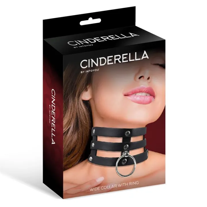 Collar Ancho con Aro Cuero Vegano Talla Única de Cinderella