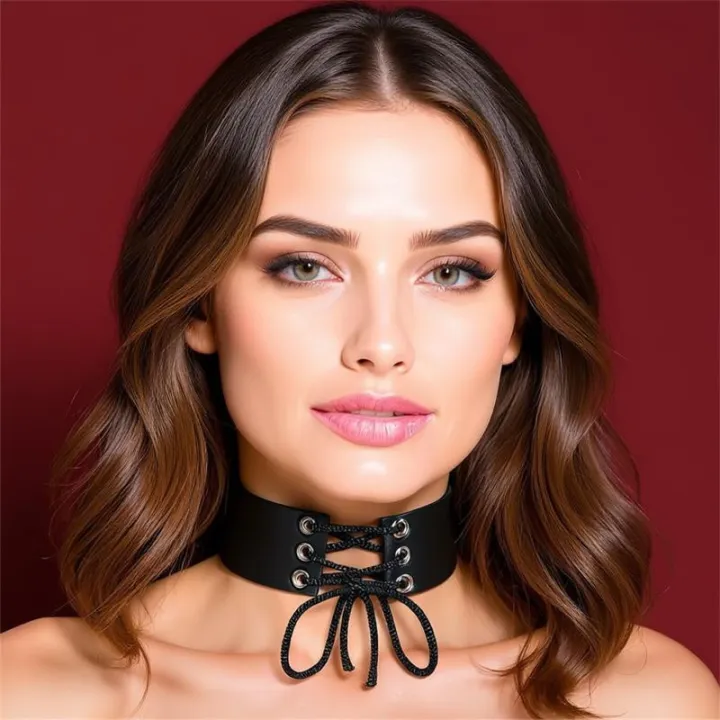 Collar con Lazo Cuero Vegano Talla Única de Cinderella