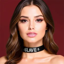 Collar Cuero Vegano Slave Talla Única de Cinderella
