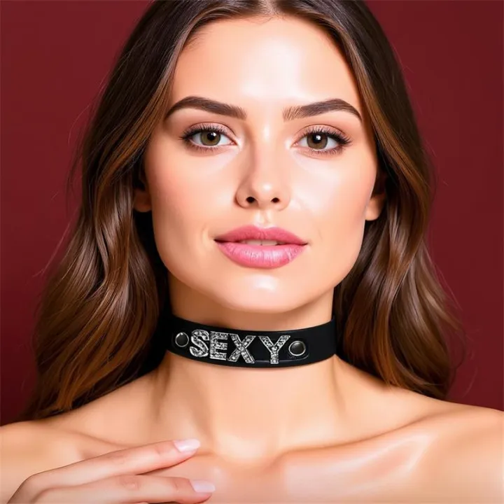 Collar Cuero Vegano Sexy Talla Única de Cinderella