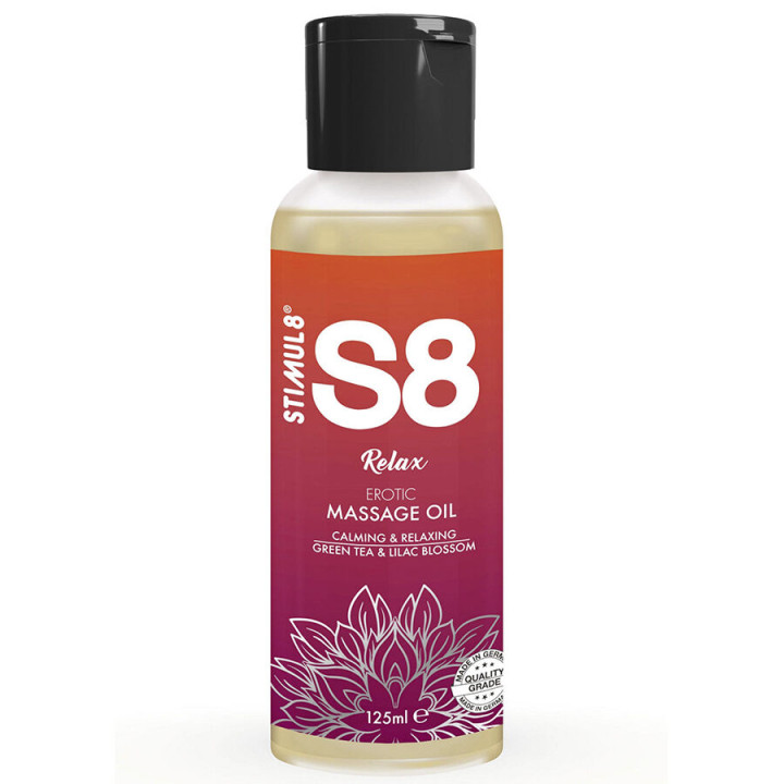 STIMUL8 - S8 RELAX ACEITE DE MASAJE TÉ VERDE 125 ML | VibraZon