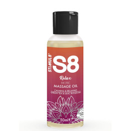 STIMUL8 - S8 RELAX ACEITE DE MASAJE ERÓTICO TÉ VERDE 50 ML | VibraZon