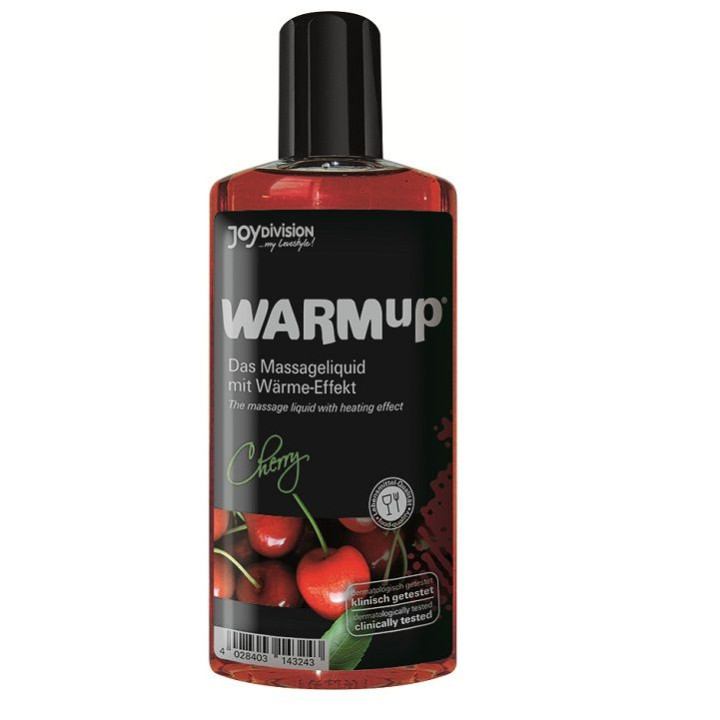 JOYDIVISION WARMUP - ACEITE DE MASAJE EFECTO CALOR CEREZA 150ML | VibraZon