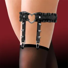 Liga con Volantes y Aro en Forma de Corazón Cuero Vegano Talla Única de Cinderella