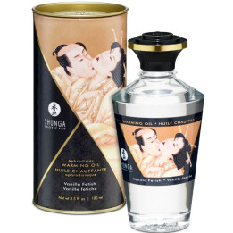 SHUNGA - ACEITE MASAJE EFECTO CALOR SABOR VAINILLA 100 ML | VibraZon