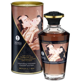 SHUNGA - ACEITE MASAJE EFECTO CALOR SABOR INTENSO CHOCOLATE 100 ML | VibraZon